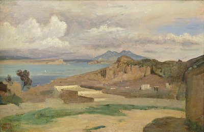 Ischia, vista desde las laderas del Monte Epomeo, 1828 de Jean Baptiste Camille Corot